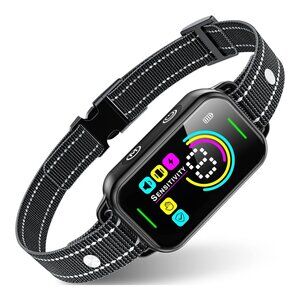 DINJOO Smart Bark Collar for All Dog Sizes, Rechargeable with 8 Sensitivity Leve